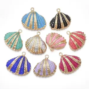 Spray Paint & Electroplate Sea Shell Pendants