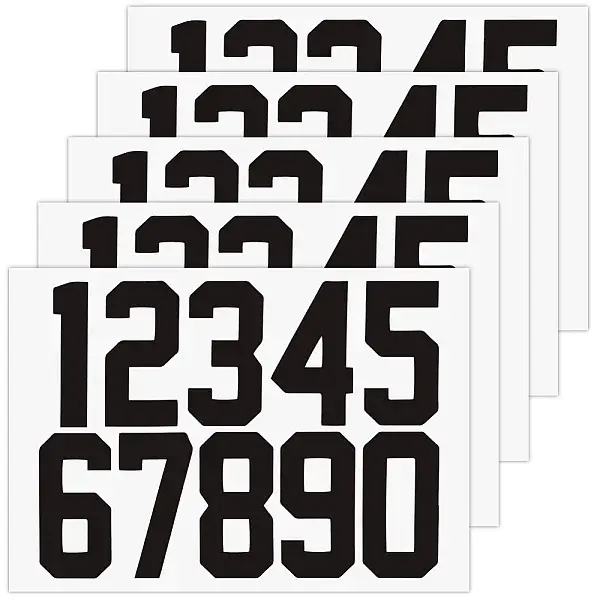 Number 0-9 PET Self-Adhesive Reflective Mailbox Stickers