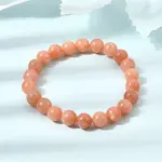 8.5MM Grade A Natural Dyed & Heated Chalcedony Round Beaded Stretch Bracelets for Women