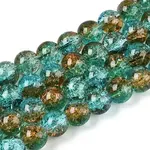 Crackle Transparent Glass Beads Strands