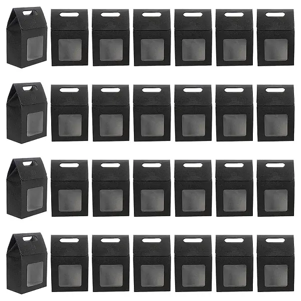 Rectangle Paper Storage Gift Boxes with Clear Window