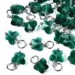 Faceted Transparent Glass Charms