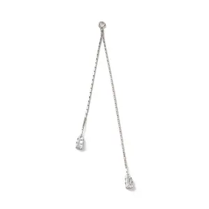 Brass Micro Pave Clear Cubic Zirconia Big Pendants