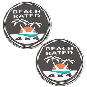 2Pcs 3D Aluminum Car Stickers