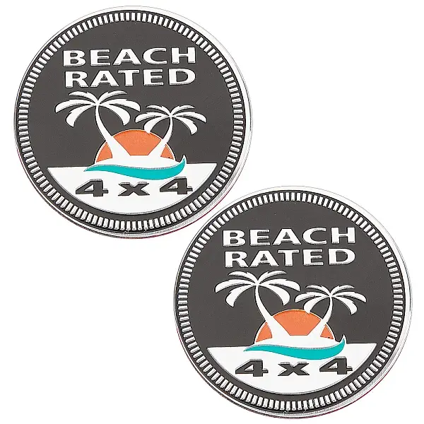 2Pcs 3D Aluminum Car Stickers