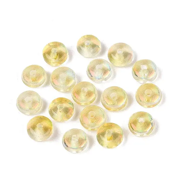 Baking Paint Electroplate Transparent Glass Beads