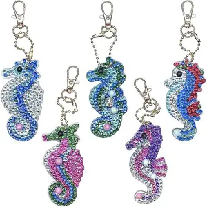 DIY 5D Diamond Painting Keychain
