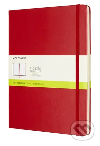 Moleskine - červený zápisník (veľký, čistý)
