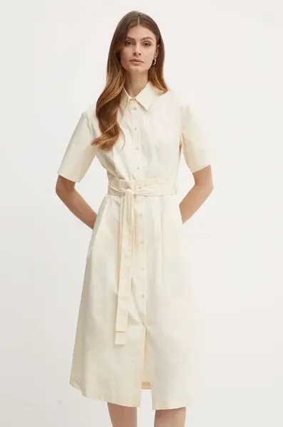 Bavlněné šaty MAX&Co. béžová barva, mini, 2416221174200