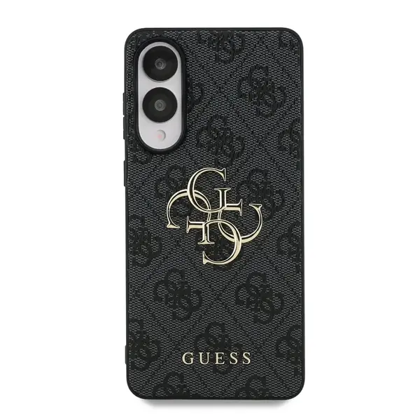 Zadní kryt Guess PU 4G Metal Logo pro Samsung Galaxy S25 Edge, šedá