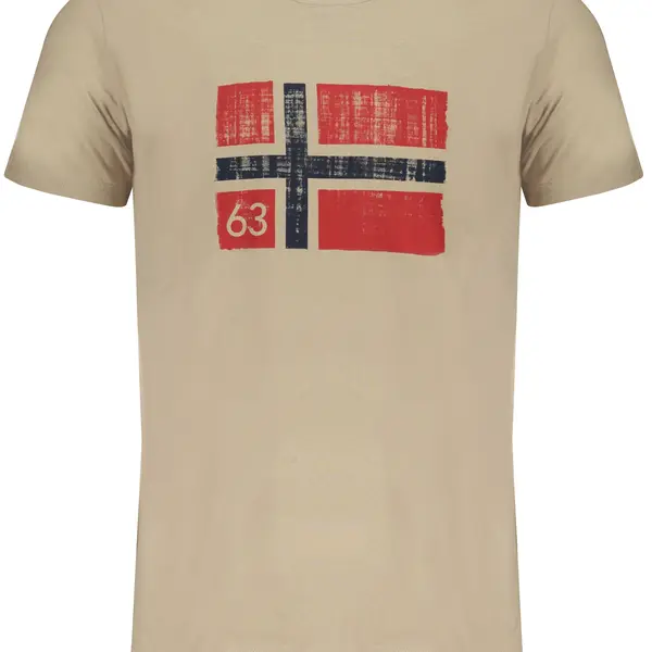 NORWAY 1963 BEIGE MEN'S SHORT SLEEVE T-SHIRT