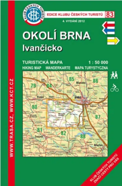 KČT 83 Okolí Brna, Ivančicko / turistická mapa 1:50T
