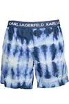 KARL LAGERFELD BEACHWEAR SWIMSUIT PARTS UNDER MAN BLUE