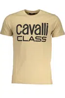 CAVALLI CLASS MEN'S SHORT SLEEVED T-SHIRT BEIGE