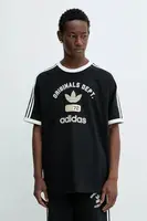 Bavlněné tričko adidas Originals OG Dept Tee pánské, černá barva, s potiskem, KD6265