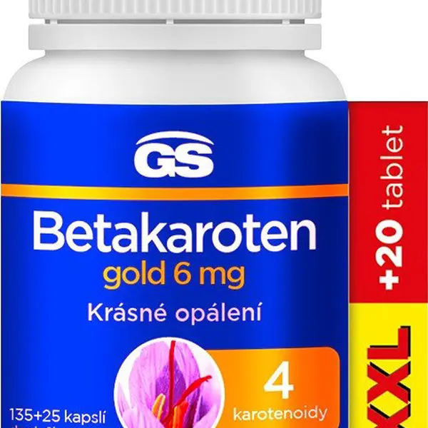 GS Betakaroten gold 6 mg, XXL 160 kapslí