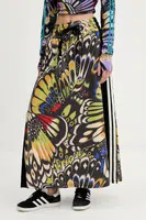 Sukně adidas x Farm Rio černá barva, maxi, JL8620
