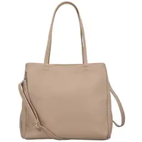 Dámská kožená kabelka na rameno pudrová - Delami Vera Pelle Benito