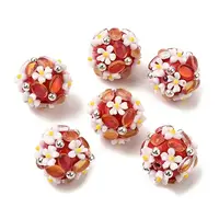 Handmade Polymer Clay Rhinestone Beads