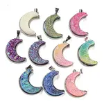 Eletroplated Natural Druzy Agate Pendants