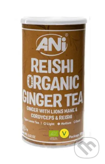 Zázvorový Reishi BIO čaj s Lion’s Mane & Cordyceps