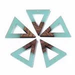 Transparent Resin & Walnut Wood Pendants