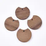 Undyed Walnut Wood Pendants