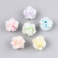 Polymer Clay Rhinestone Beads with Embossed Resin Roses