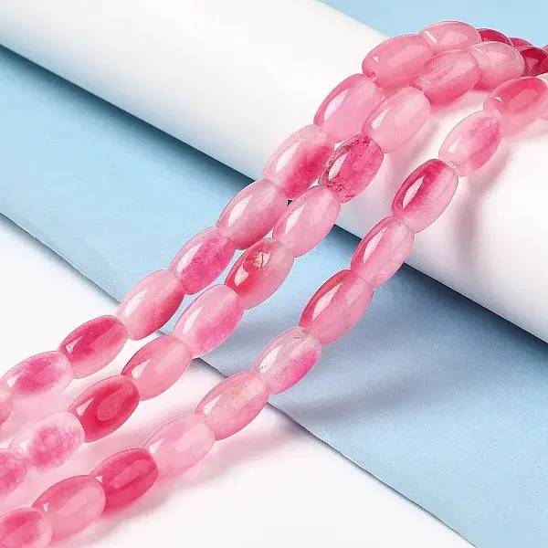 Natural Dyed White Jade Beads Strands