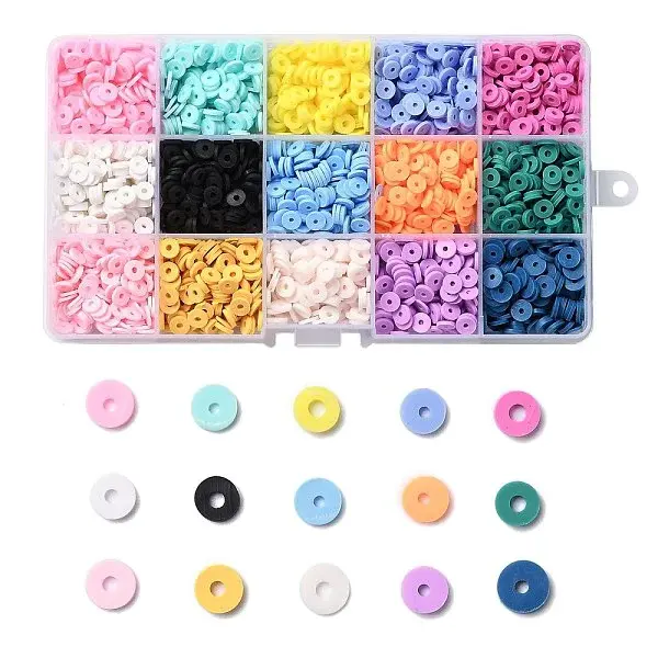 150G 15 Colors Handmade Polymer Clay Beads