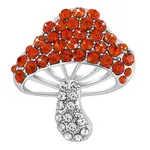 Cubic Zirconia Mushroom Brooch