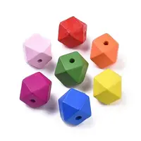 Dyed Natural Wood Beads