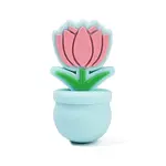 Flower Food Grade Silicone Focal Beads