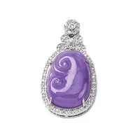 Dyed Natural Myanmar Jade Ruyi Pendants