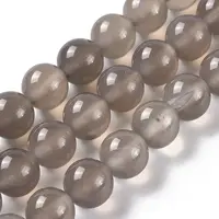 Natural Grey Agate Beads Strands
