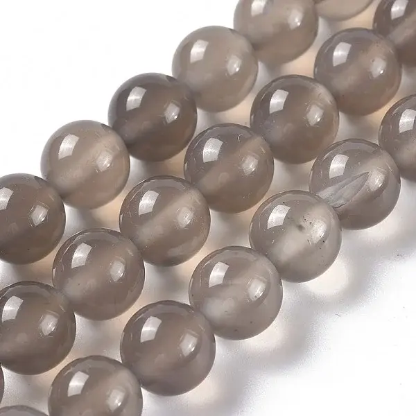 Natural Grey Agate Beads Strands