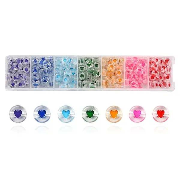 7 Colors Transparent Acrylic Beads