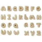 Brass Micro Pave Cubic Zirconia Beads