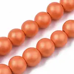 Painted Natural Wood Beads Strands