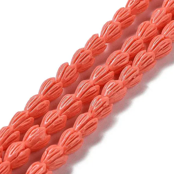 Synthetic Coral Beads Strands