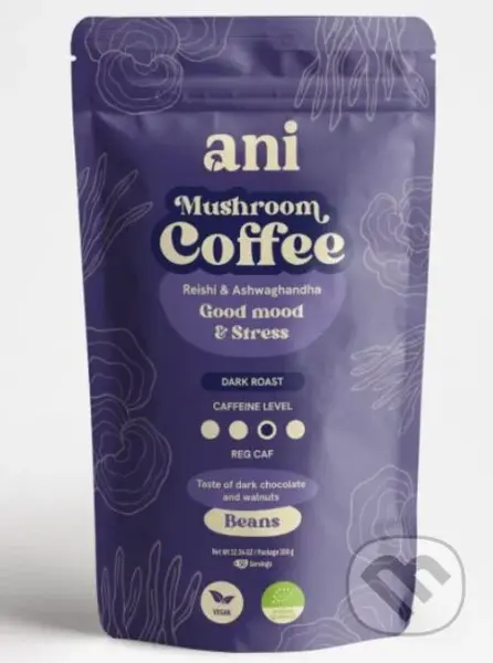 ANi Mushroom Coffee Good mood & Stress - zrnková káva