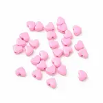 Heart Spray Painted Alloy Beads