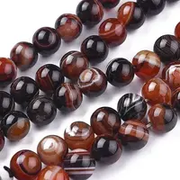Natural Striped Agate/Banded Agate Beads Strands