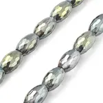 Electroplate Transparent Glass Beads Strands