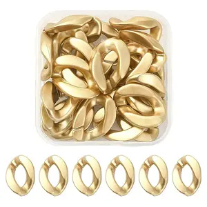 20Pcs Opaque Spray Painted Acrylic Linking Rings