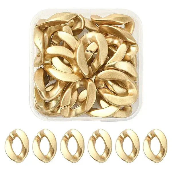 20Pcs Opaque Spray Painted Acrylic Linking Rings