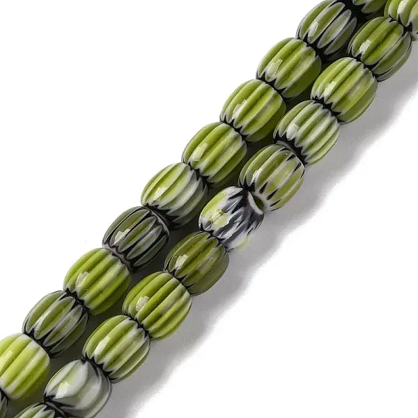 Handmade Lampwork Chevron Beads Strands