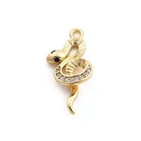 Brass Micro Pave Cubic Zirconia Pendants