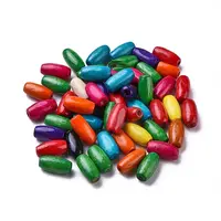 Dyed Natural Wood Beads