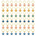 24Pcs Alloy Enamel & Iron Braiding Hair Pendants Decoration Clips